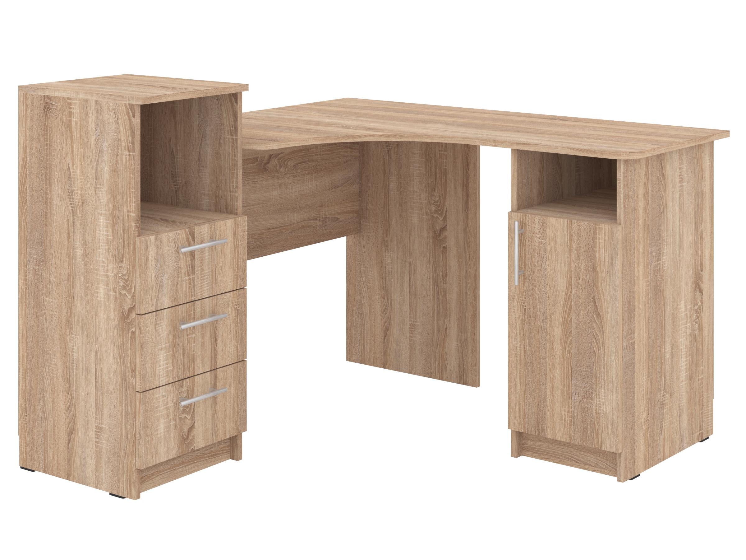 Письменный стол PEHOTIN Индиго 123х120х75/89 см Дуб сонома (PN-101367)