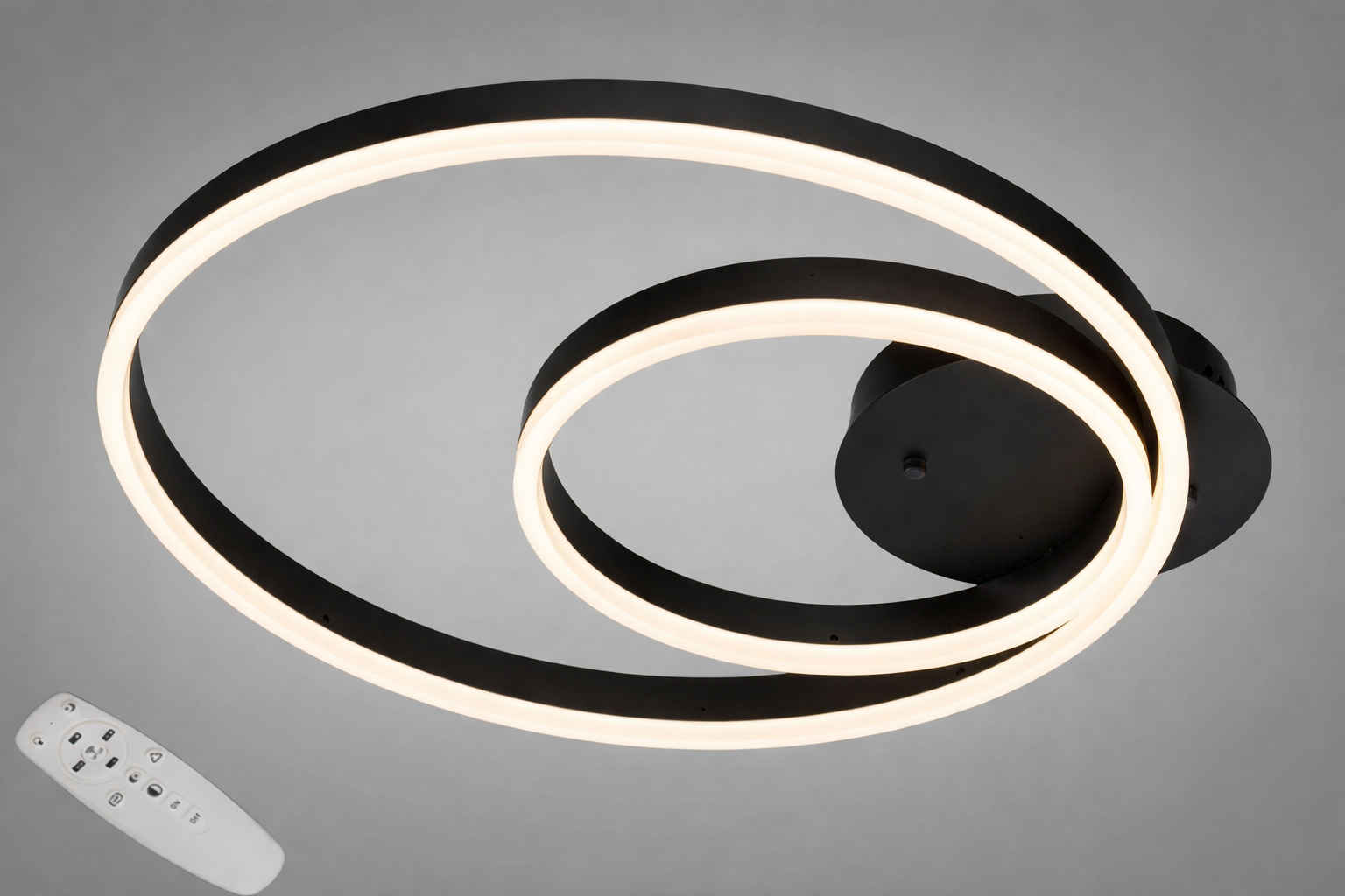 Люстра потолочная LED/пульт димер/58W Черный (2538BK dimmer)
