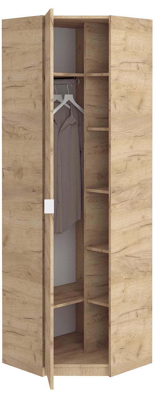 Шафа компактна кутова для одягу Майстер Форм Тетріс 620х376х2000 мм Дуб крафт золотий (31128) - фото 2 Шафа компактна кутова для одягу Майстер Форм Тетріс 620х376х2000 мм Дуб крафт золотий (31128) - фото 2