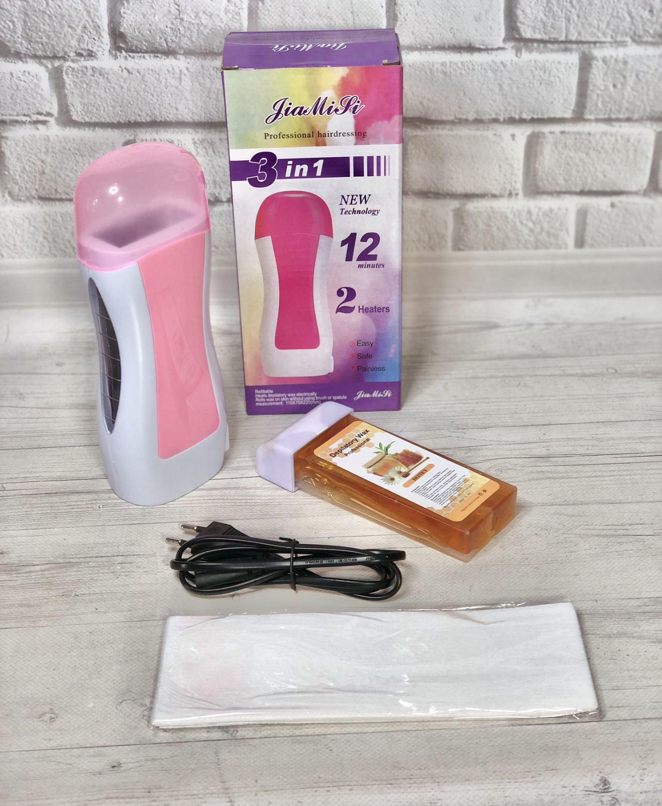 Набір для депіляції: воскоплав, віск, папір 3 в1