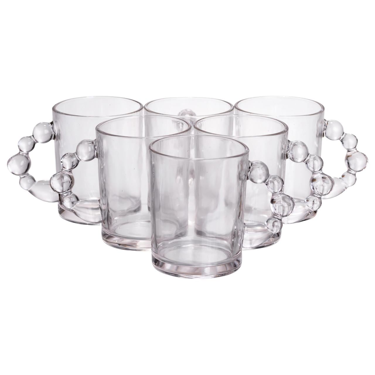 Набір скляних чашок Light House LG-30158 CL 350 мл 6 штук Прозорий
