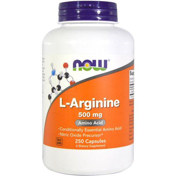 Аргінін NOW Foods L-Arginine 500 мг 250 Caps