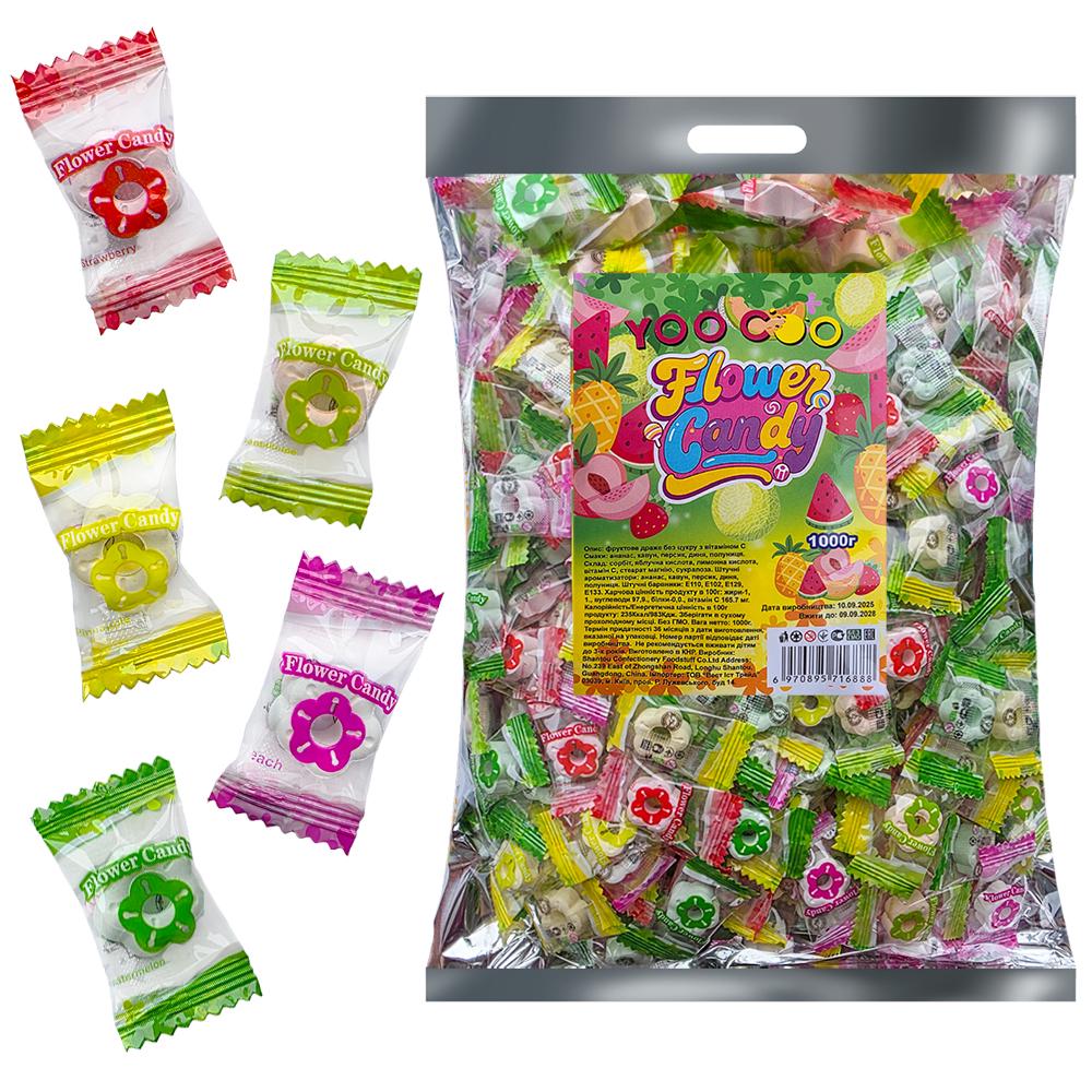 Конфеты Flower Candy Цветок Карамельный без сахара с витамином С 1 кг (31230826)