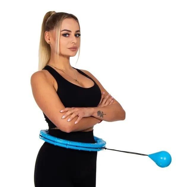 Обруч для похудения Hoola Hoop Massager Голубой и пояс для похудения Vulkan Extra Long (3000152-TOP-2) - фото 8