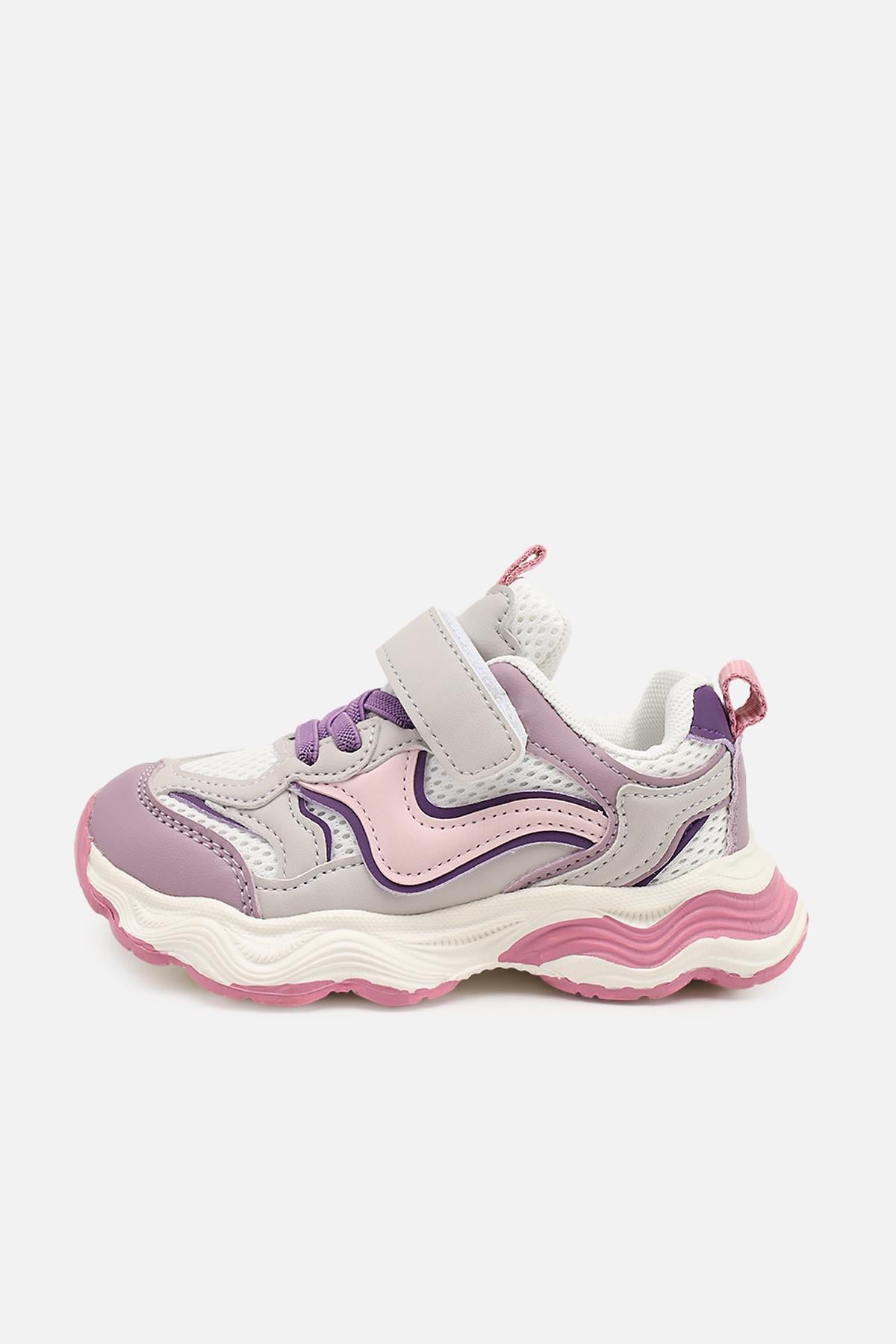 Кроссовки для девочки ЦБ-00273815 на плоской подошве р. 27 Серый (SKT001056260)