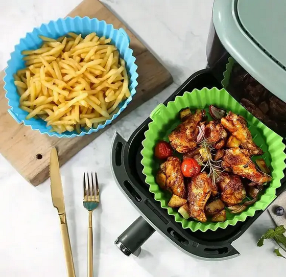 Форма силіконова для аерогрилів та аерофритюрниць Зелений (Q-8792) - фото 3 Форма силіконова для аерогрилів та аерофритюрниць Зелений (Q-8792) - фото 3