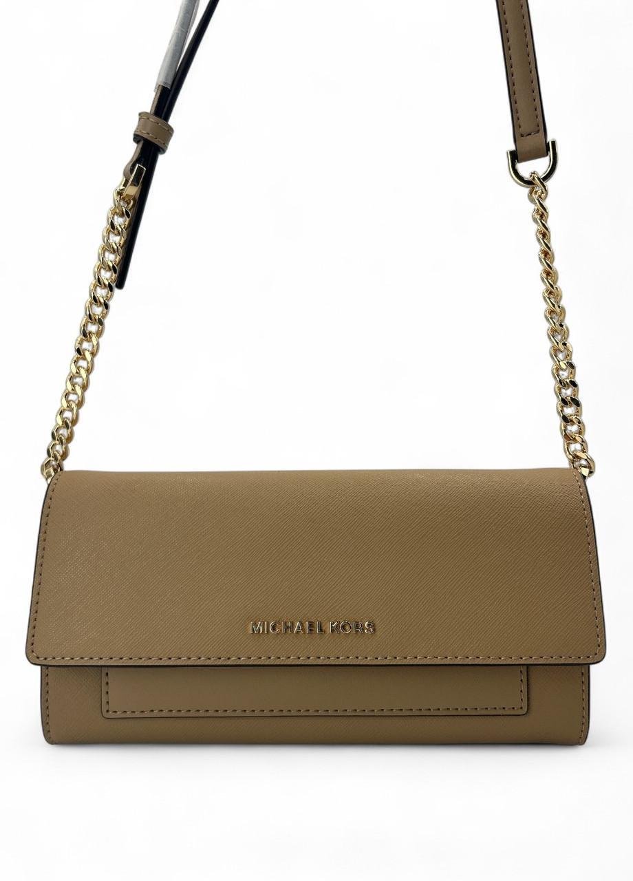 Женская сумка Michael Kors Jet Set 32S3GJ6CL Camel MD 2в1 Wilt on Chn XBody Leather Кемел (2767374609)