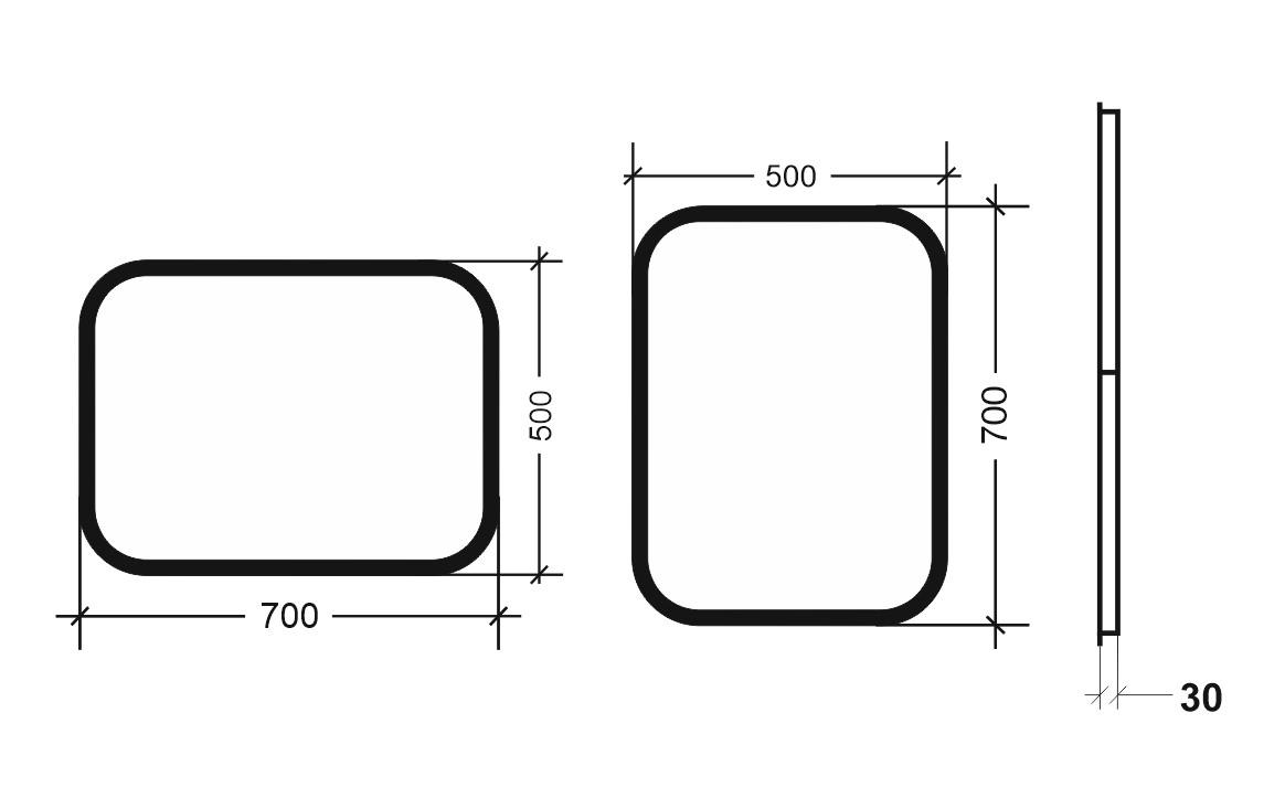 Дзеркало з LED підсвічуванням Ейліш 500х700 мм (13011850) - фото 6