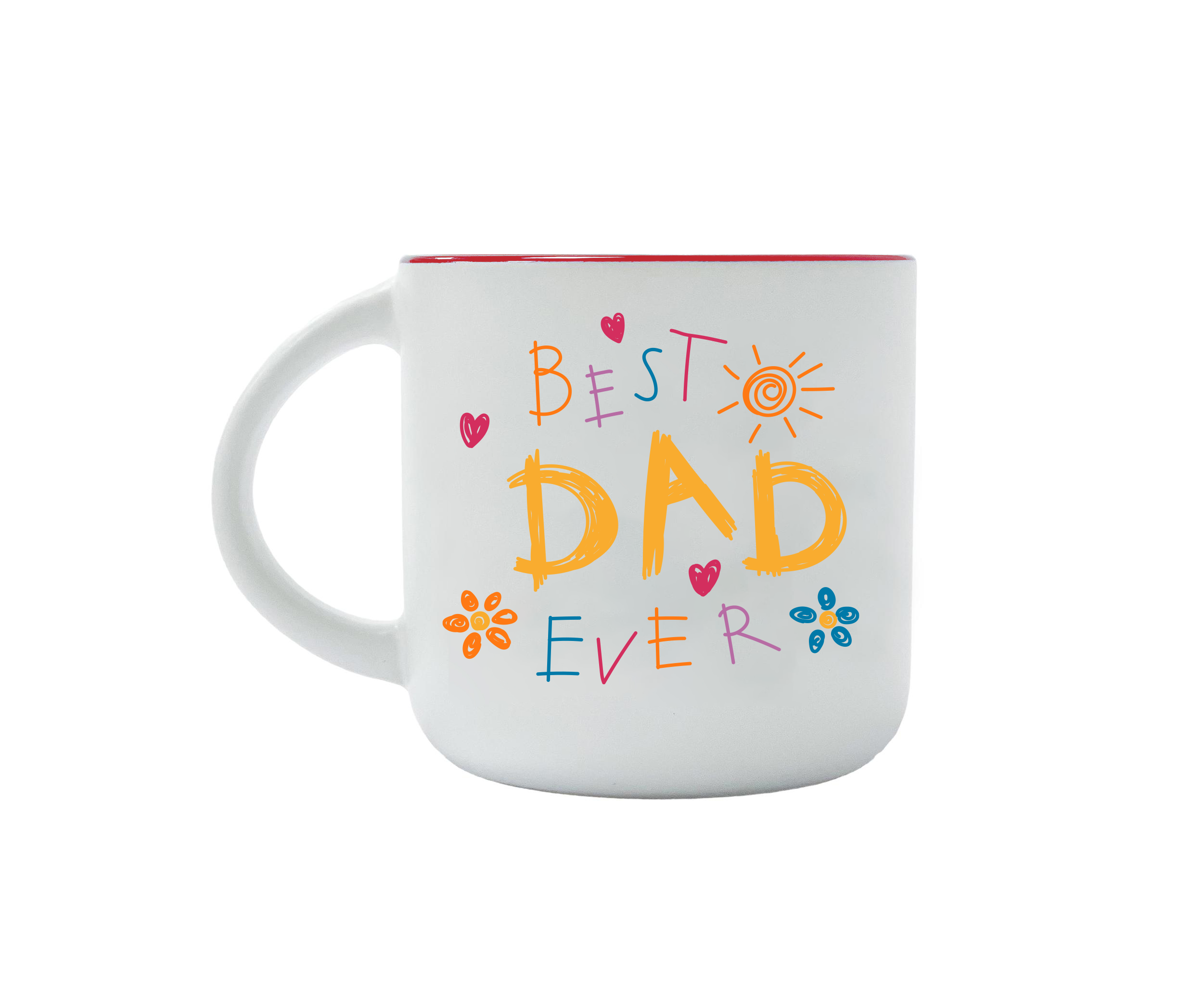Чашка papadesign Best dad ever з написом та малюнком 350 мл Білий (pdp3472)