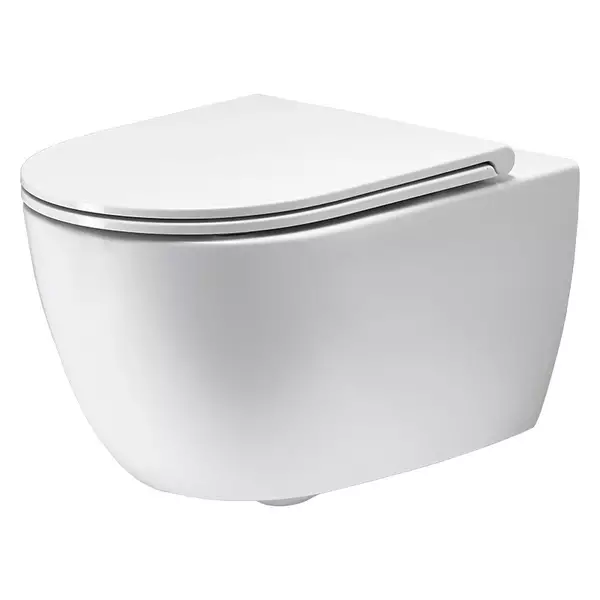 Унитаз подвесной Simas Trevi TR18/F85/TR004 безобедочный с сиденьем Soft Close Белый матовый (35476189)
