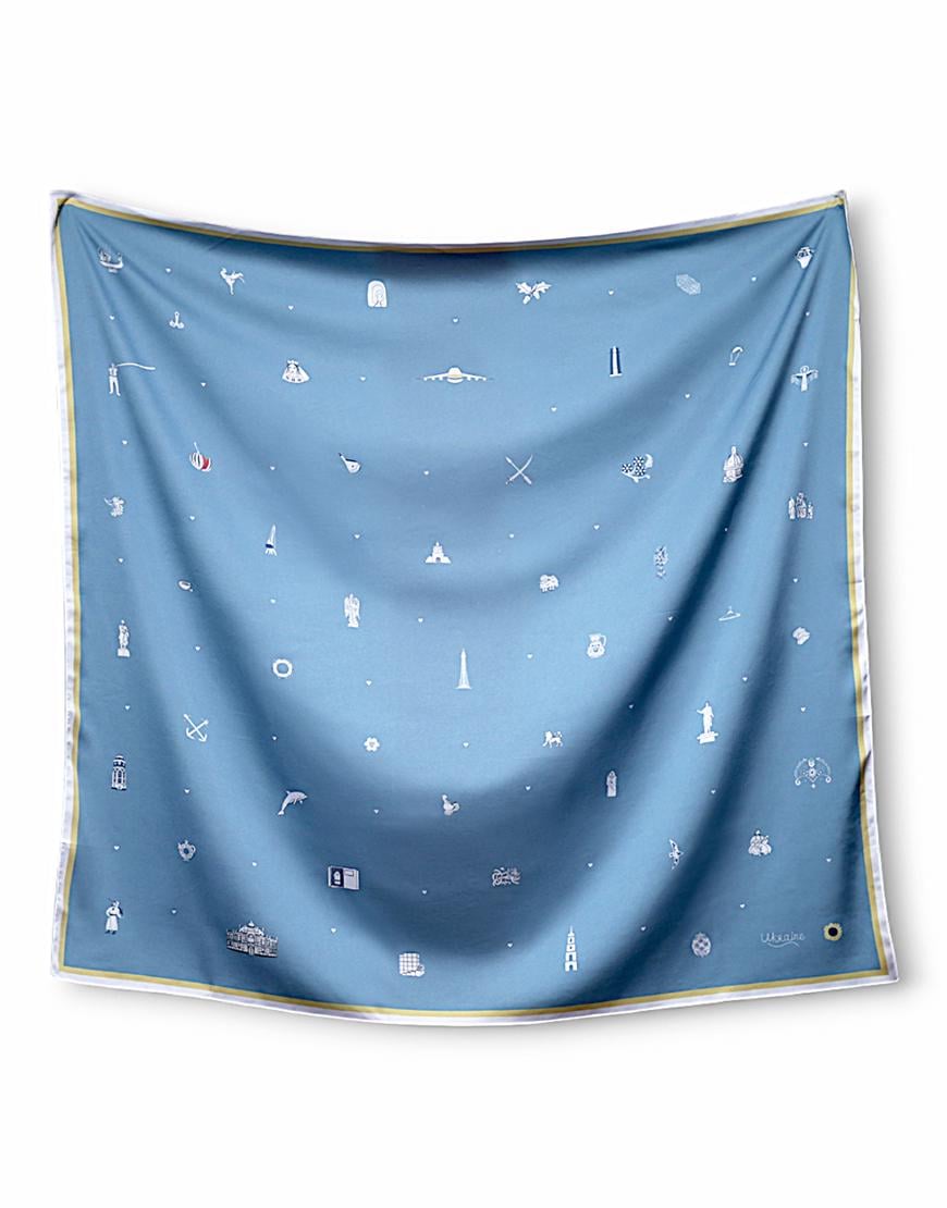 Хустинка Мій Київ жіноча SOFT25 блакитна One size