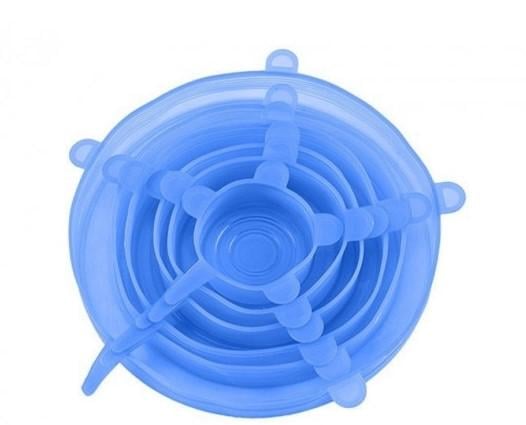 Крышки силиконовые для посуды универсальные 6 шт. Blue (13949019)