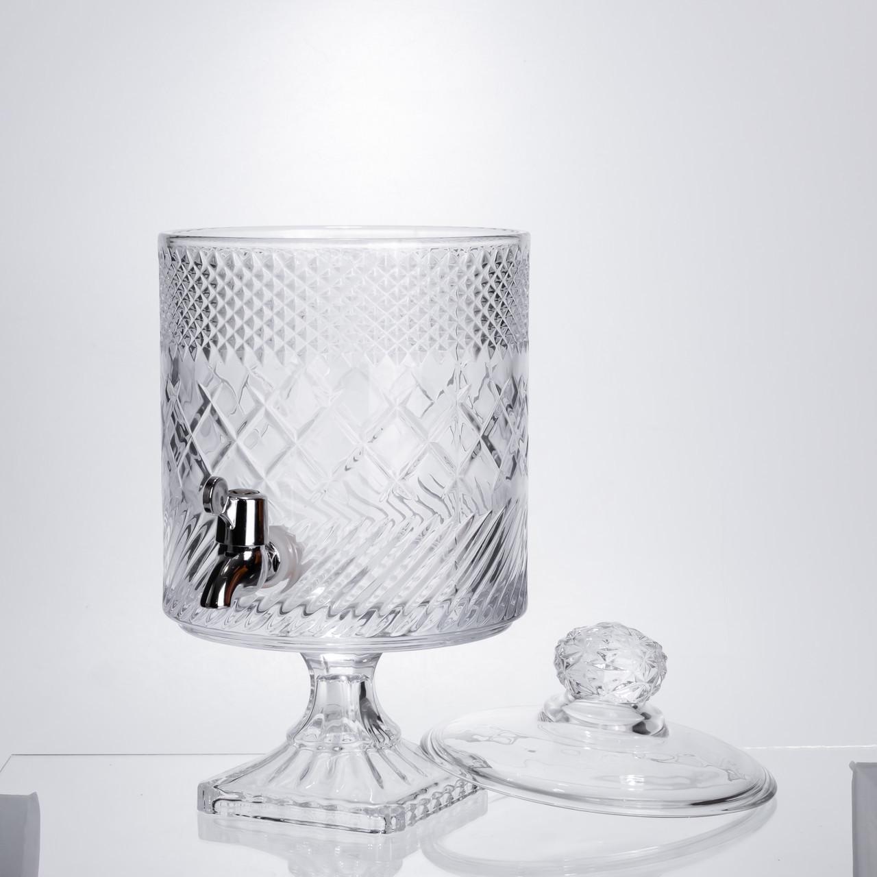 Лимонадница с краном на подставке стеклянная 4,5 л (HP-19-4) - фото 8