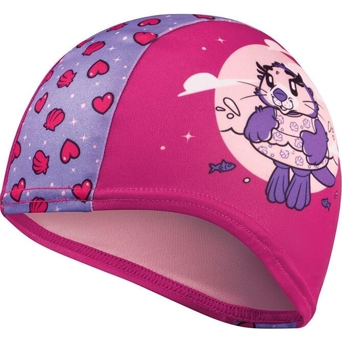 Шапочка для плавания детская Speedo PRINTED POLYESTER CAP IU Розово-фиолетовый (8-1224114676)