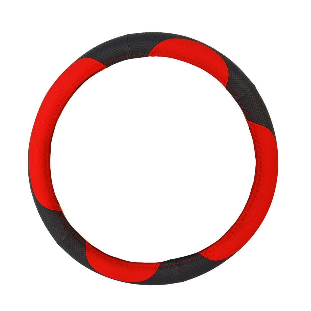 Чохол на кермо Elegant Plus М Чорно-червоний (EL 105480)