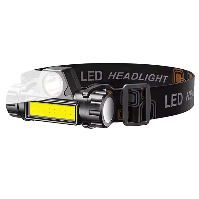 Ліхтар налобний акумуляторний з двома джерелами світла (157-64319)