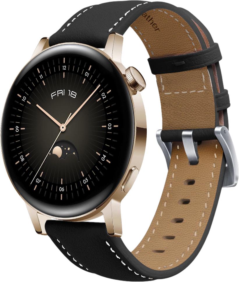 Ремешок кожаный Folsa для Huawei Watch GT3 42 мм Black (31534-2B)