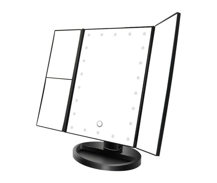 Зеркало для макияжа Superstar Magnifying Mirror 22 с LED подсветкой Black - фото 1