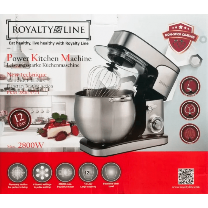 Тістоміс-міксер Royalty Line PKM-2800 W 12 л - фото 6