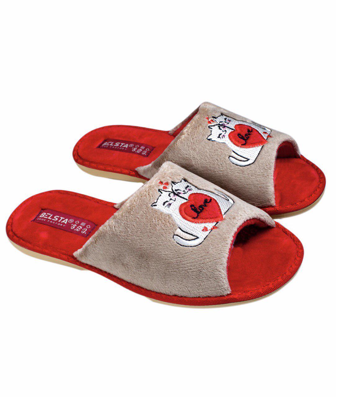 Тапочки Белста жіночі відкриті махрові р. 41 (88-48/1006/3043С83043С56)