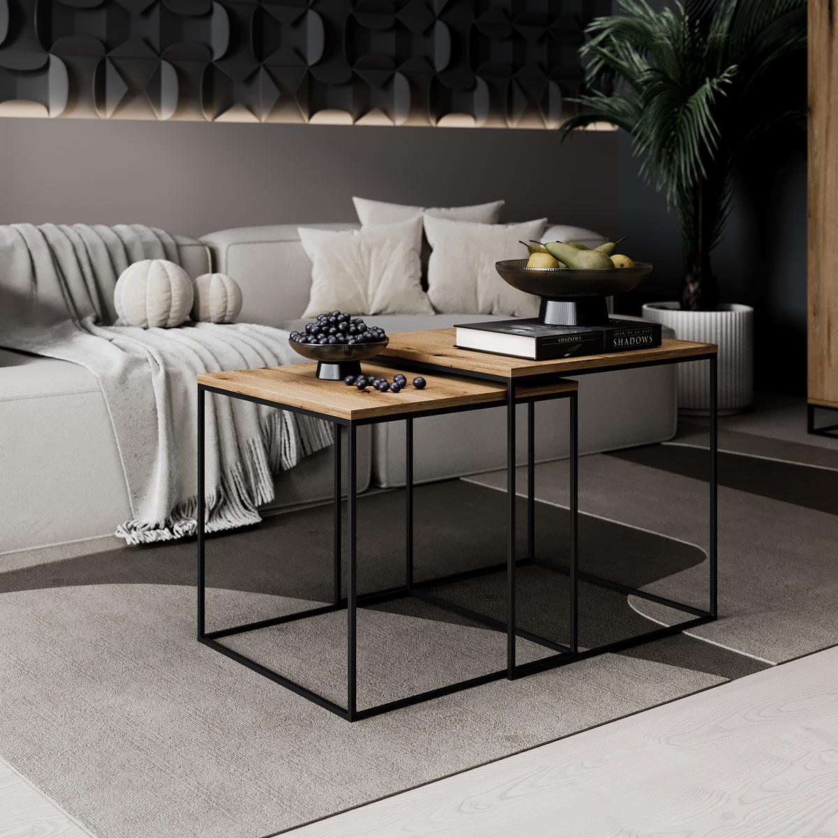 Журнальный столик Ascet 2в1 530x530x530 мм Дуб Эвок (GAAS14100000030) - фото 2 Журнальный столик Ascet 2в1 530x530x530 мм Дуб Эвок (GAAS14100000030) - фото 2