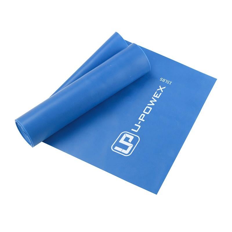 Стрічка-еспандер для фітнесу та реабілітації U-POWEX Fitness band 0,4 мм 6,8 кг Blue
