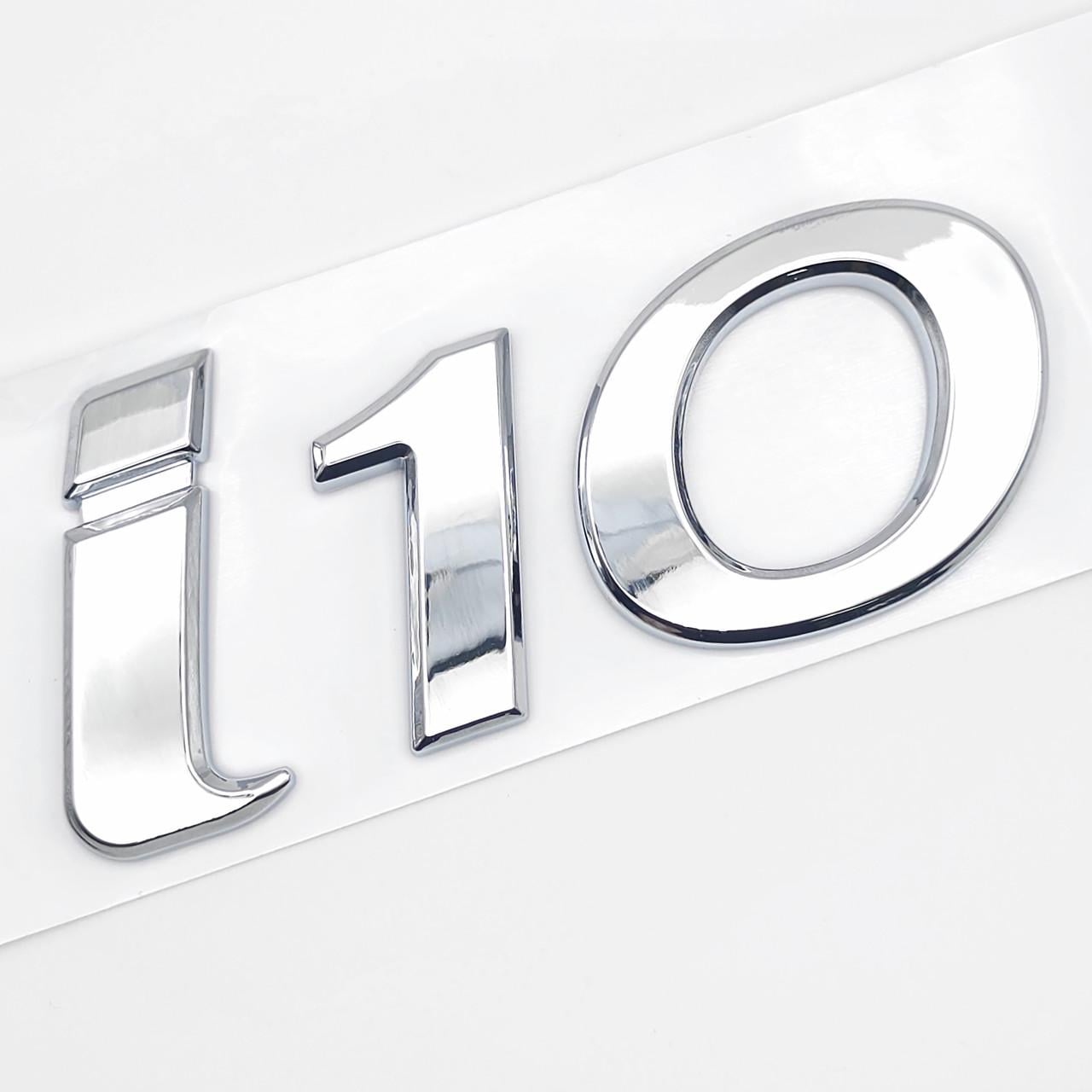 Эмблема надпись i10 Hyundai ABS 9х3,9 см Хром глянцевый (3035654212)