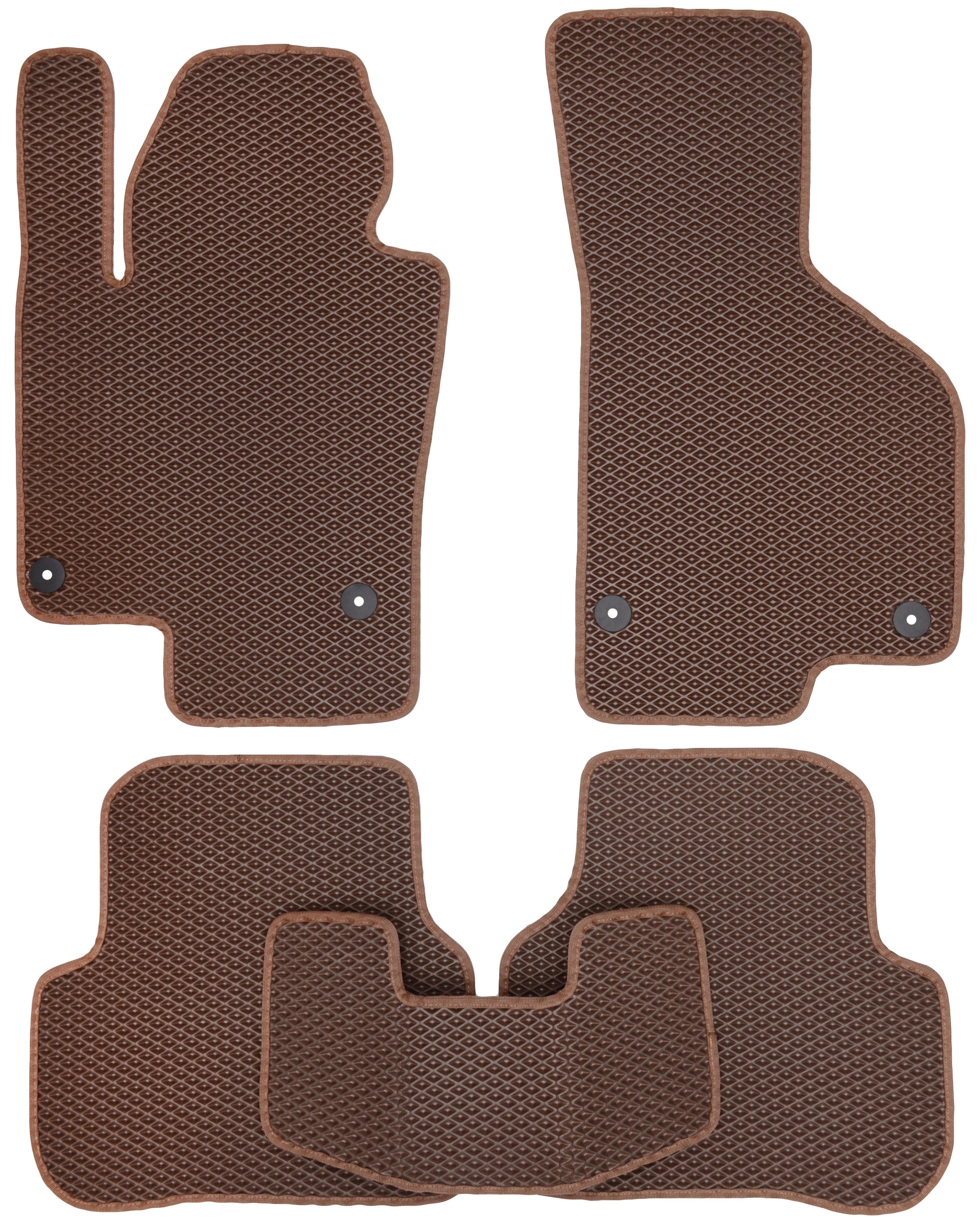 Коврики в салон для Volkswagen Passat B7 '10-14 EVA-полимерные Коричневый (160913)