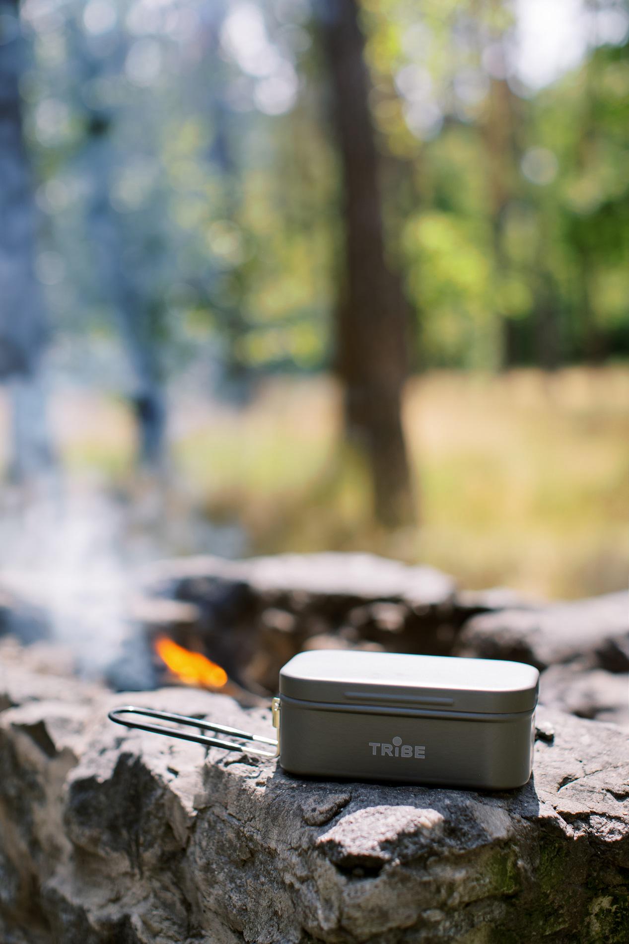 Контейнер для еды Tribe Lunch Box Alu алюминиевый со складной ручкой (T-FG-0016-grey) - фото 8