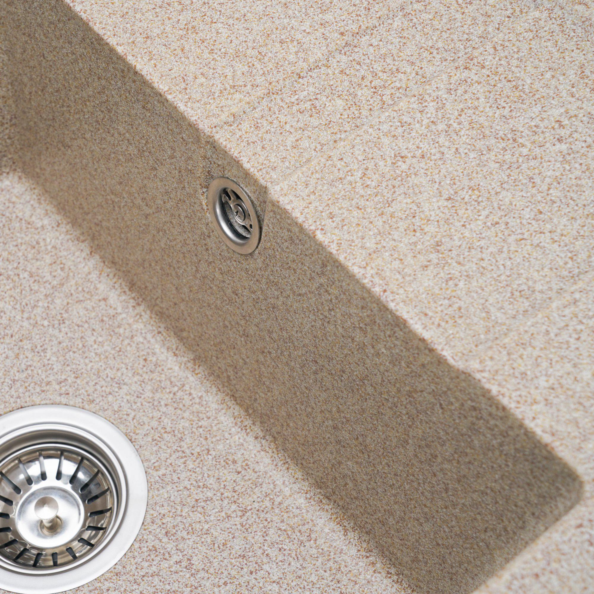 Мийка для кухні гранітна Platinum 5851 ARIA матова Карамель - фото 5