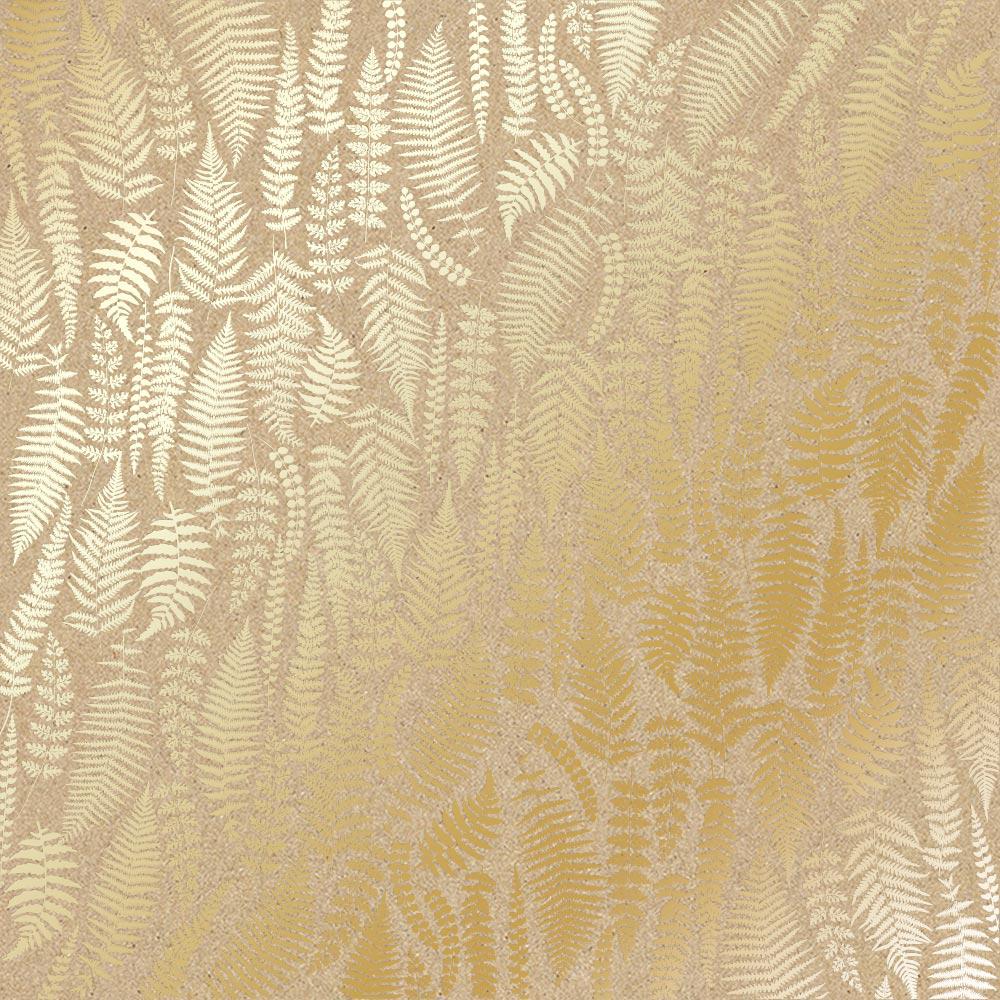 Лист бумаги односторонний Golden Fern с фольгированием 30,5х30,5 см Kraft