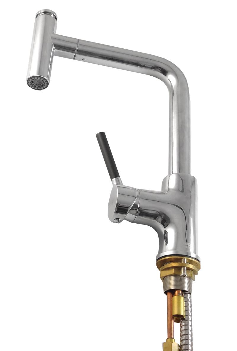 Смеситель для кухни Frap F6044 Г-образный гусак Хром (34598)