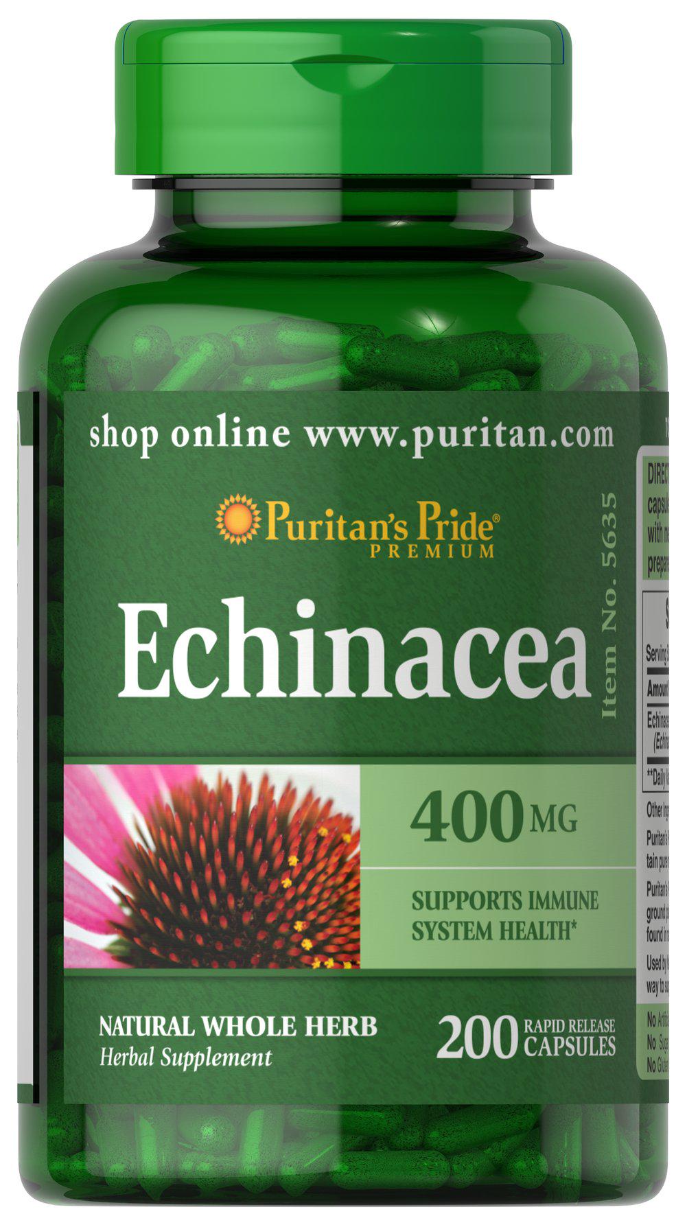 Эхинацея Puritan's Pride Echinacea 400 мг 200 Caps