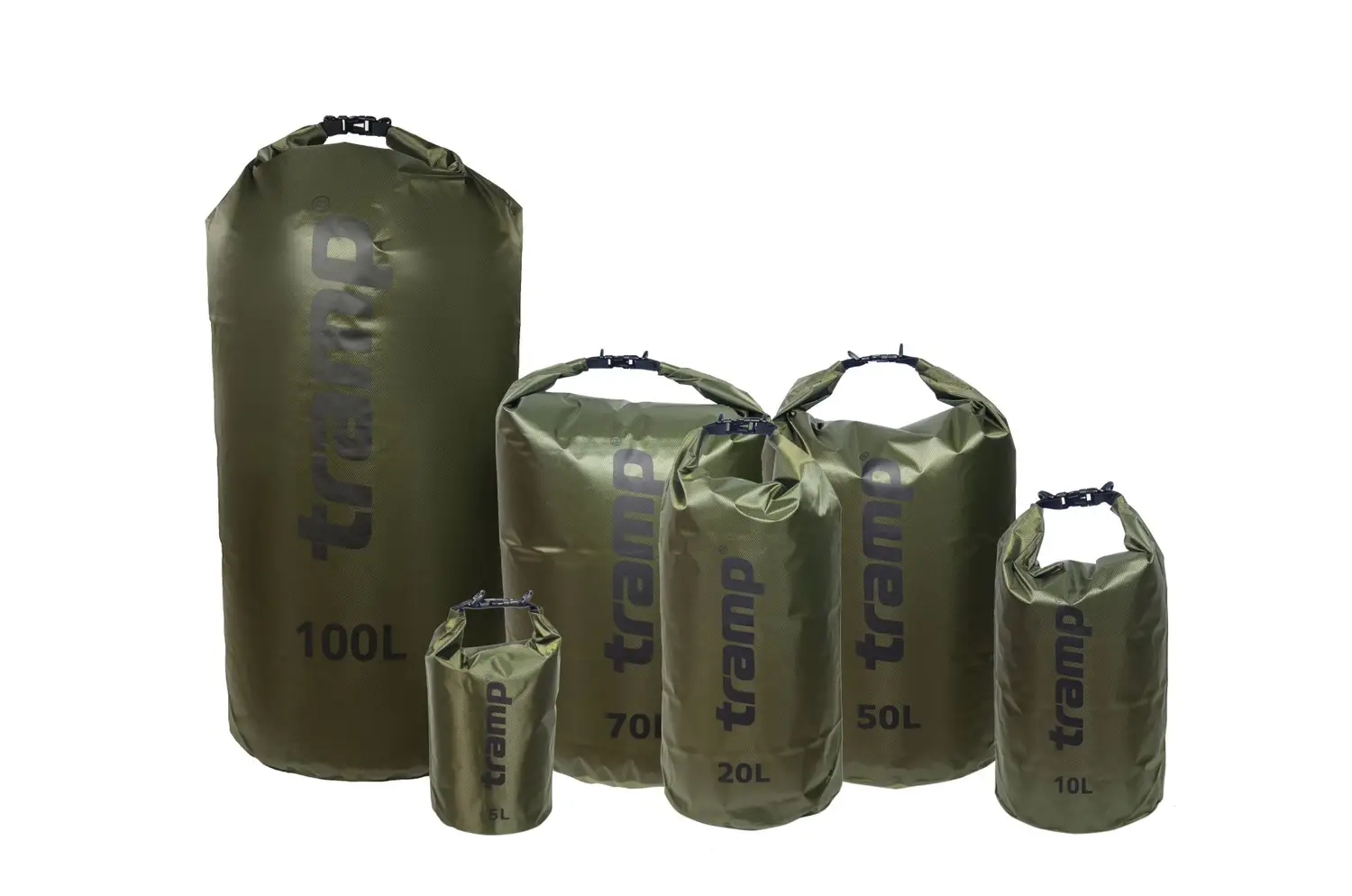 Гермомішок Tramp PVC Diamond Ripstop UTRA-208 50 л Оливковий (UTRA-208-olive) - фото 4