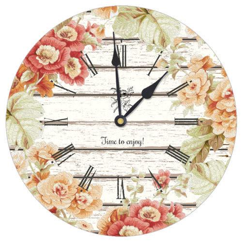 Часы настенные круглые Presentville Time to enjoy 36 см (CHR K 15M048)