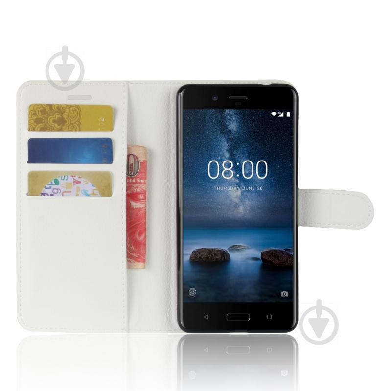 Чехол-книжка Litchie Wallet для Nokia 8 White (lwwh0163)