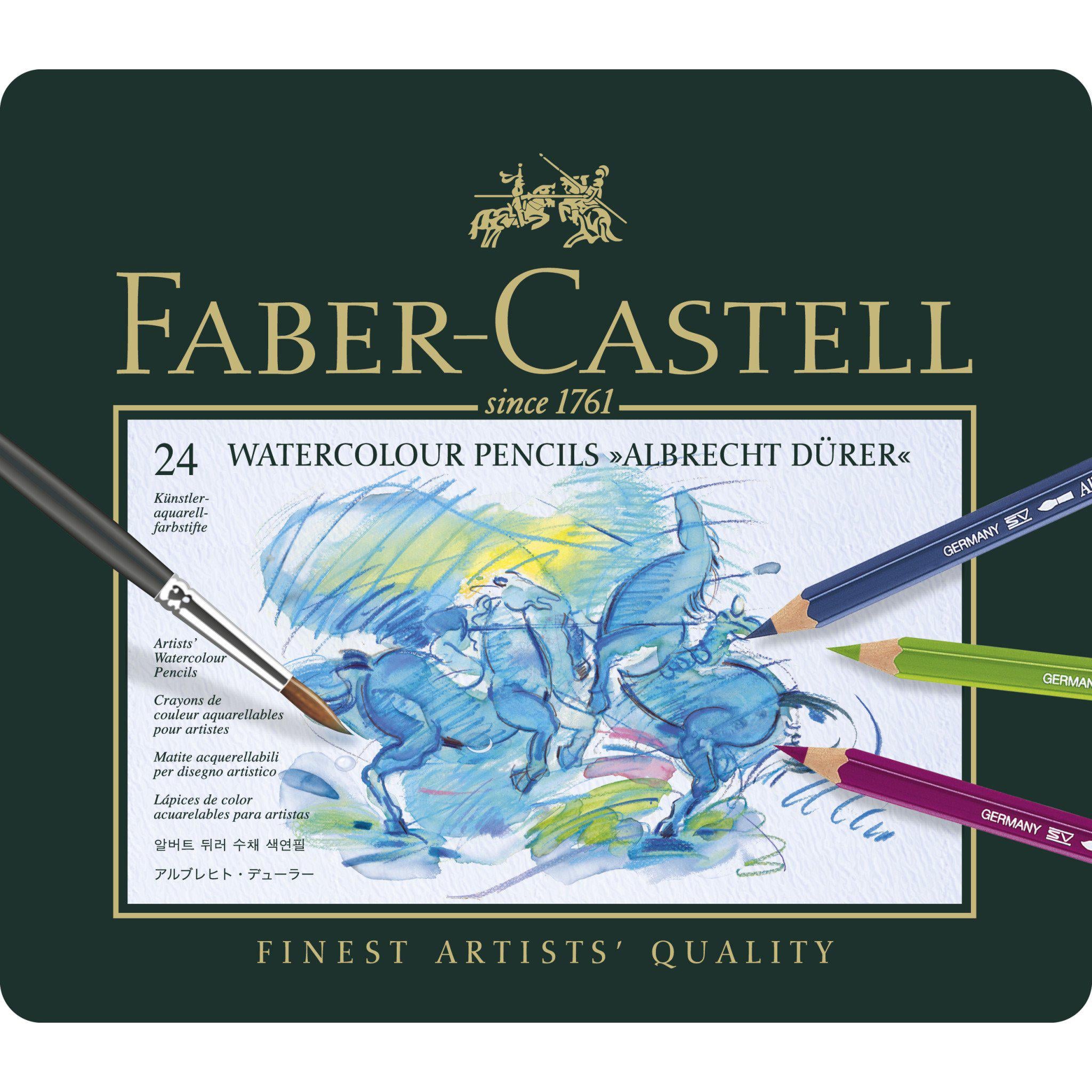 Набір акварельних олівців Faber-Castell Albrecht Durer металевий пенал 24 кольори (117524) Набір акварельних олівців Faber-Castell Albrecht Durer металевий пенал 24 кольори (117524)