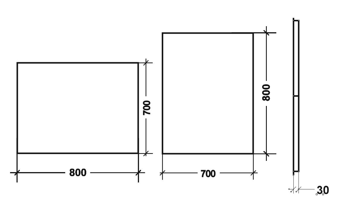 Зеркало с LED подсветкой Стелио 700х800 мм (STELIO 1 - 700х800) - фото 5