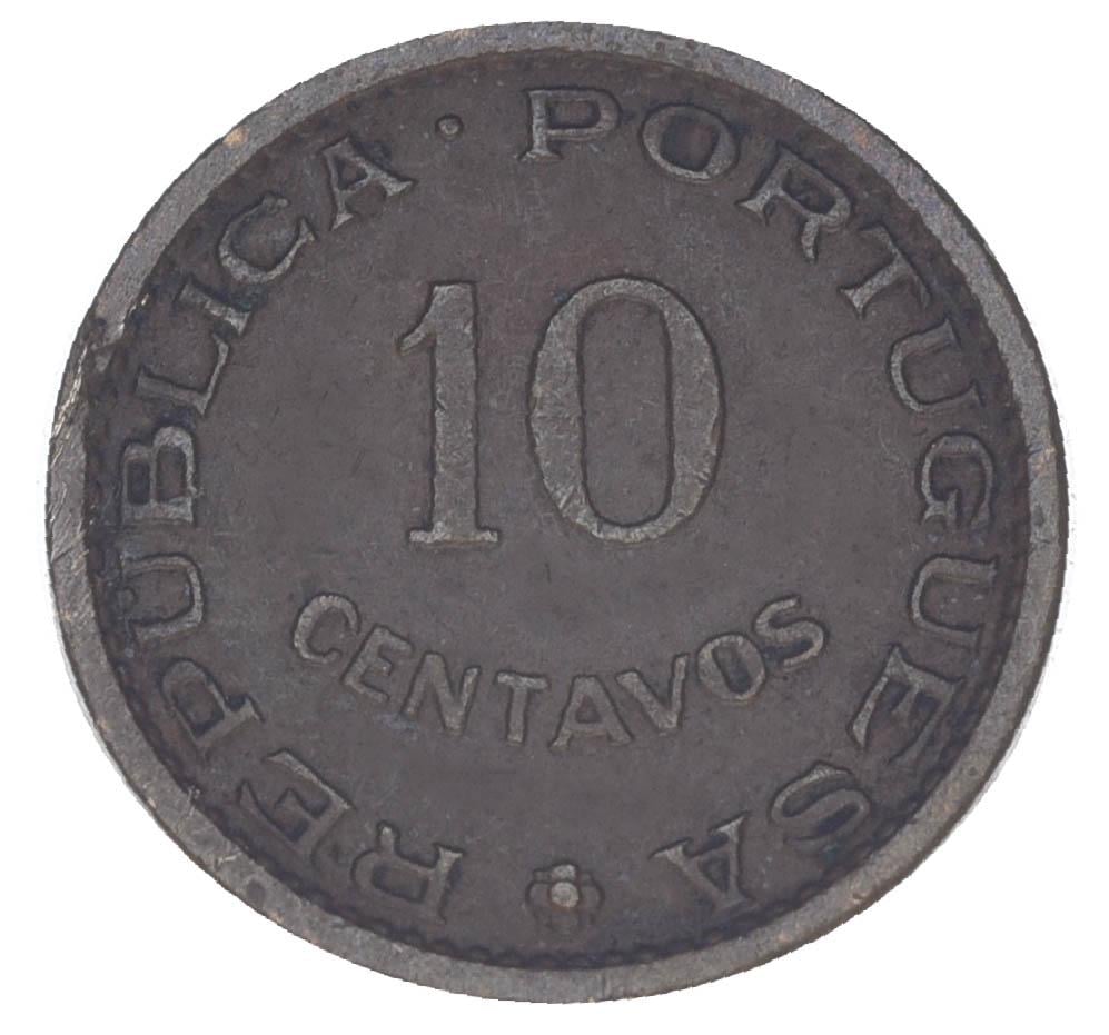 Коллекционная монета Сан-Томе и Принсипи 10 сентаво 1962 F-VF (М21394)