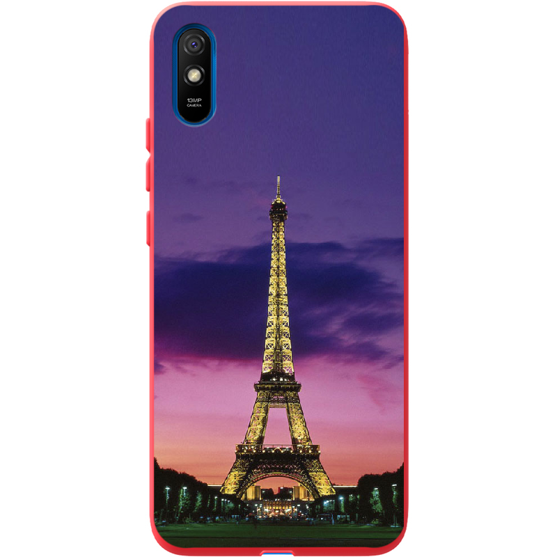 Чехол BoxFace Xiaomi Redmi 9A Полночь в Париже Красный силикон (40304-up964-41928)