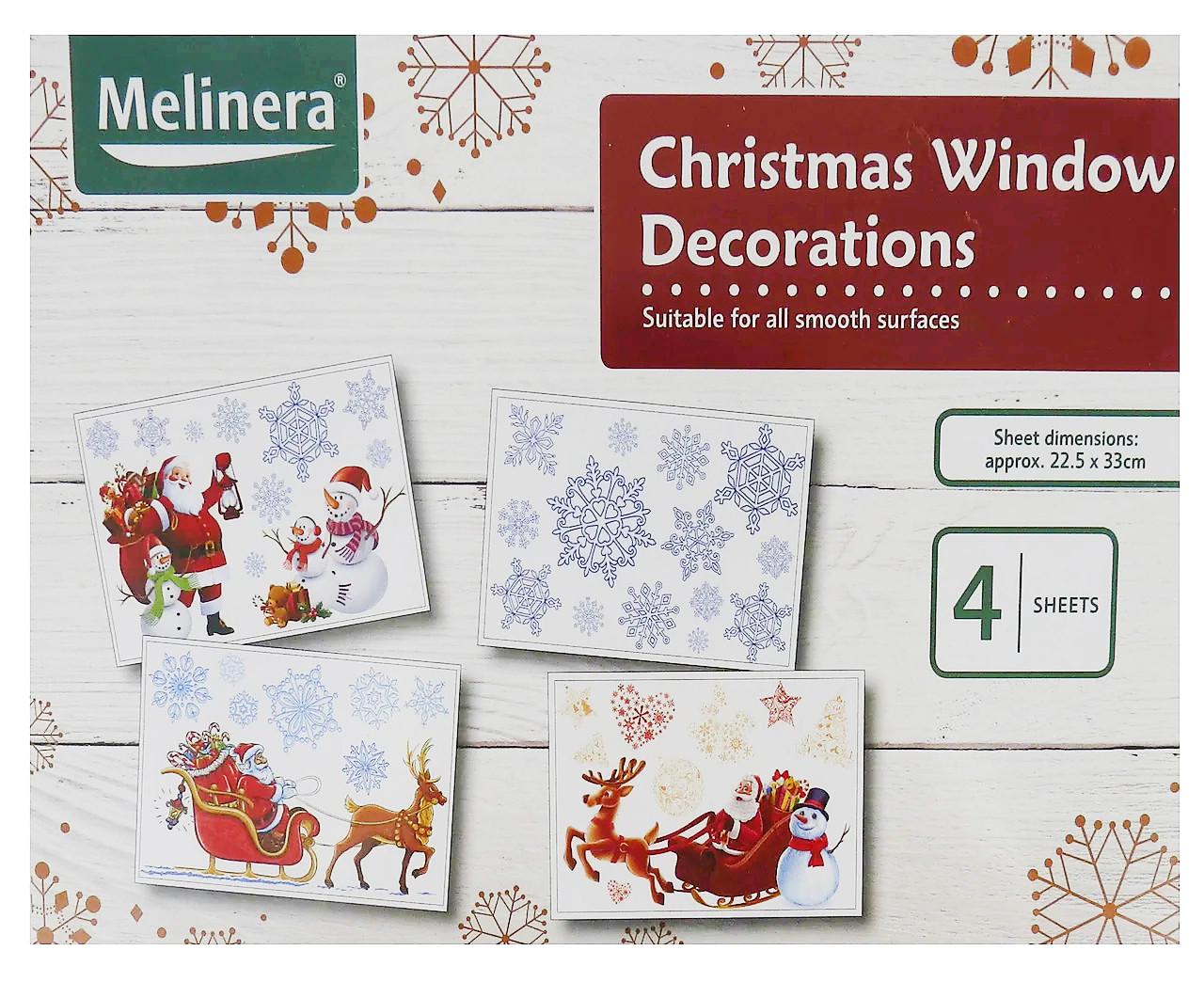 Набір новорічних наклейок Melinera 4в1 4 аркуша 22,5х33 см (1254624061) - фото 6