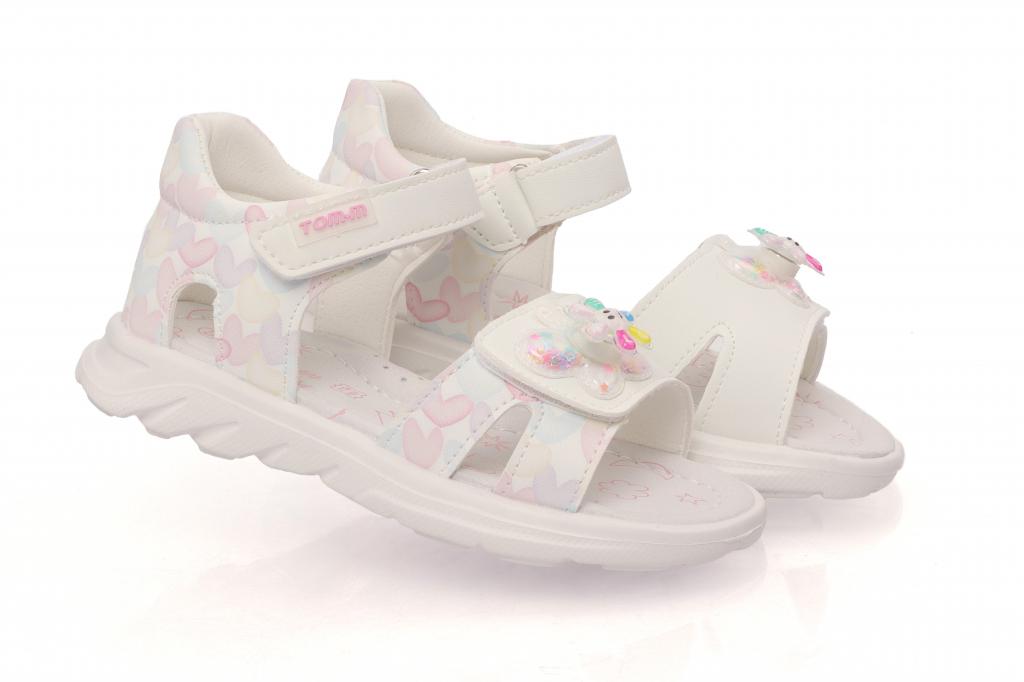 Cандали для девочек 11570 р. 24 Бело-розовый