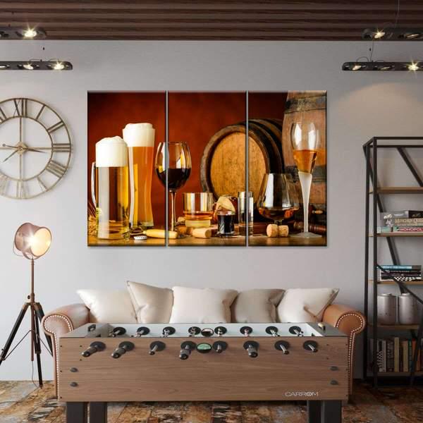 Модульная картина KIL Art Пьянящее ассорти из трех частей 128x81 см (M3_L_109)