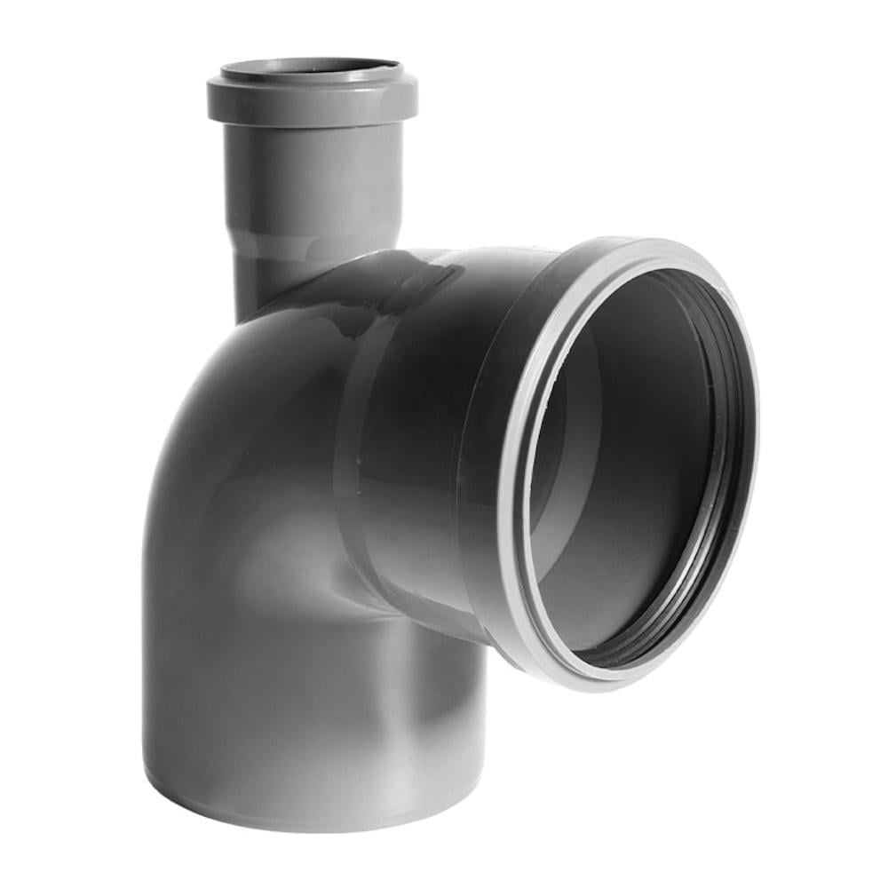 Колено сложное канализационное HydroTherm 180° 110х50 мм (TU-11340)