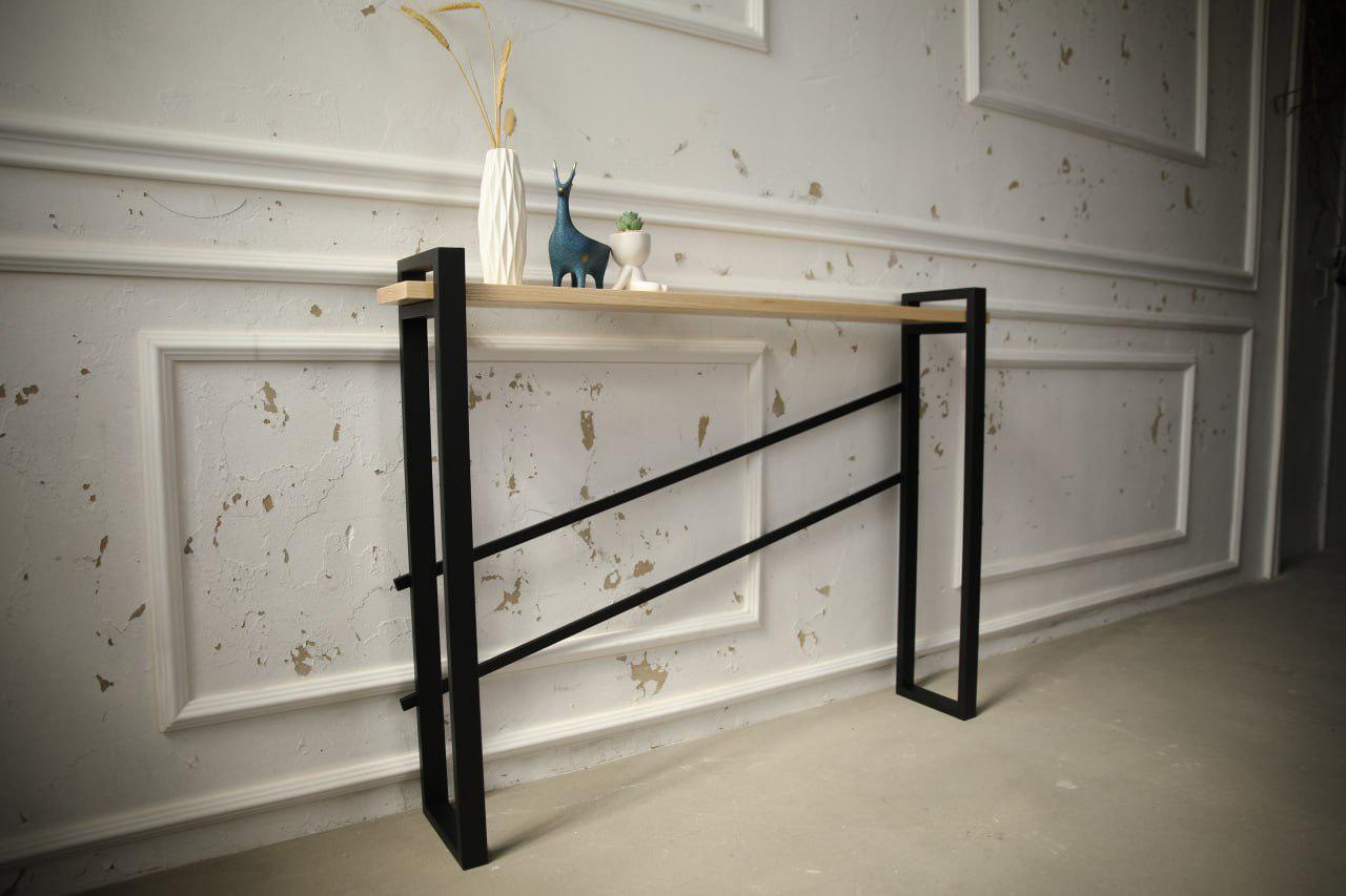 Консоль разборная в стиле лофт напольная с дерева и метала 90х20х90 см (ML-101.3) Консоль разборная в стиле лофт напольная с дерева и метала 90х20х90 см (ML-101.3)