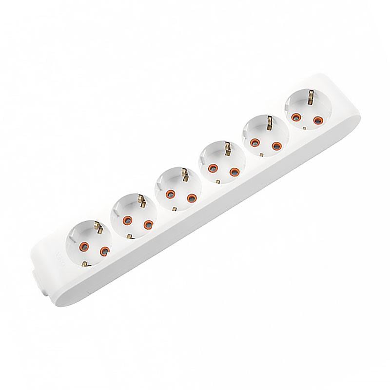 Колодка шестимісна Viko Multi-Let з заземленням Білий (27848799)