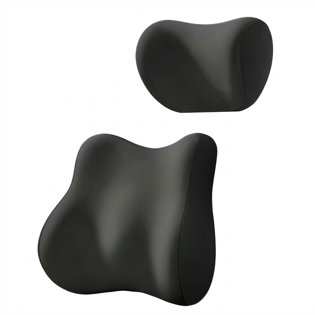 Комплект подушек для авто и офиса Memory Foam анатомическая и ортопедическая поддержка шейного и поясничного отделов (N-015) Комплект подушек для авто и офиса Memory Foam анатомическая и ортопедическая поддержка шейного и поясничного отделов (N-015)
