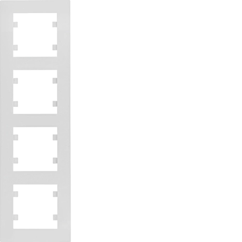 Рамка четырехместная вертикальная Hager Lumina Intens Белый (WL5640)