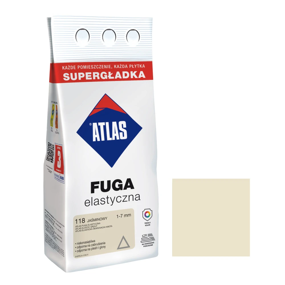 Затирка для швов Atlas elastyczna 2 кг Жасминовый №118