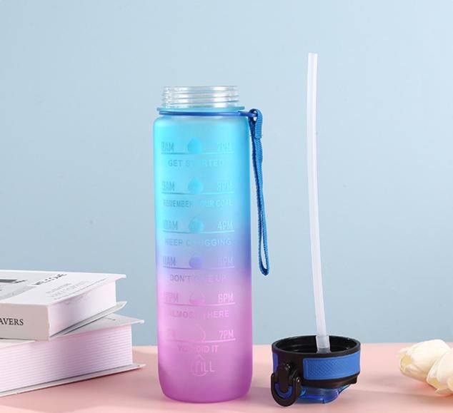 Бутылка мотивационная для воды спортивная многоразовая для детей и взрослых Refill 1000 мл - фото 2 Бутылка мотивационная для воды спортивная многоразовая для детей и взрослых Refill 1000 мл - фото 2